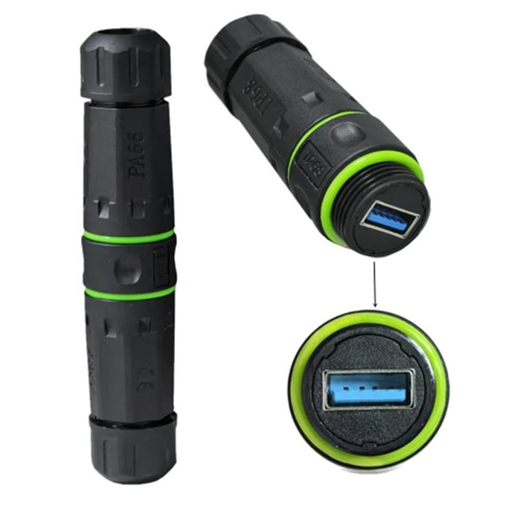 

M20 5Gbps USB 3.0 Прохідний з єднувач Водонепроникний IP68 Панельний роз єм-подовжувач Адаптер A