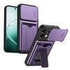 Shockproof Armor Card Slot Bracket Holder Slide Lens Protect Phone Case For OPPO A6 Pro A6 A6X 4G A6S 5G Wallet Back Cover