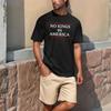 Summer Men's Popular T-shirt Printed Round Neck Short Sleeve T-shirt