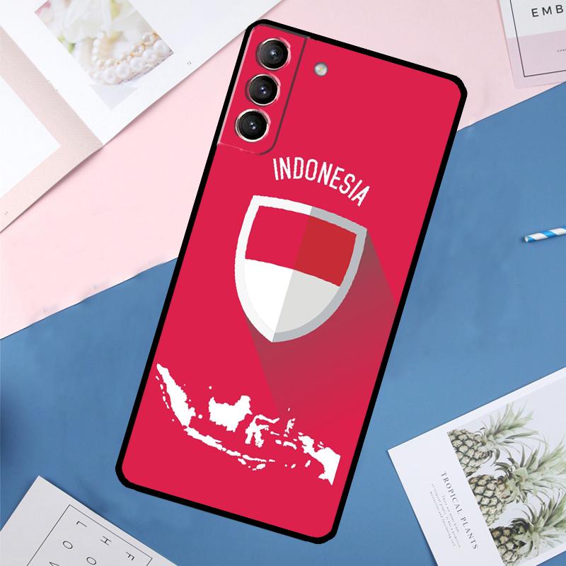 Indonesia Passport Flag Map Case For Samsung Galaxy S25 Ultra S21 S22 S24 S23 Ultra S9 S10 Plus S21 FE S25 FE Back Cover