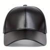 Baseball Leather Plain Color Solid Pu Neutral Gender Women  Men For Caps Spring Autumn Outdoor Adjustable Casual Hats Sunscreen Hat Sports Cap