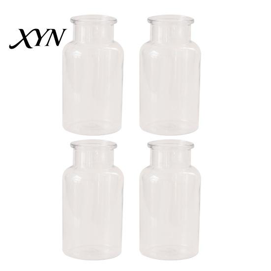 Stylish Table Centerpiece Small Vases for Flowers, Mini Clear Glass Bud Vases, Durable Practical Vase Flower Wedding Home Decor, Housewarming