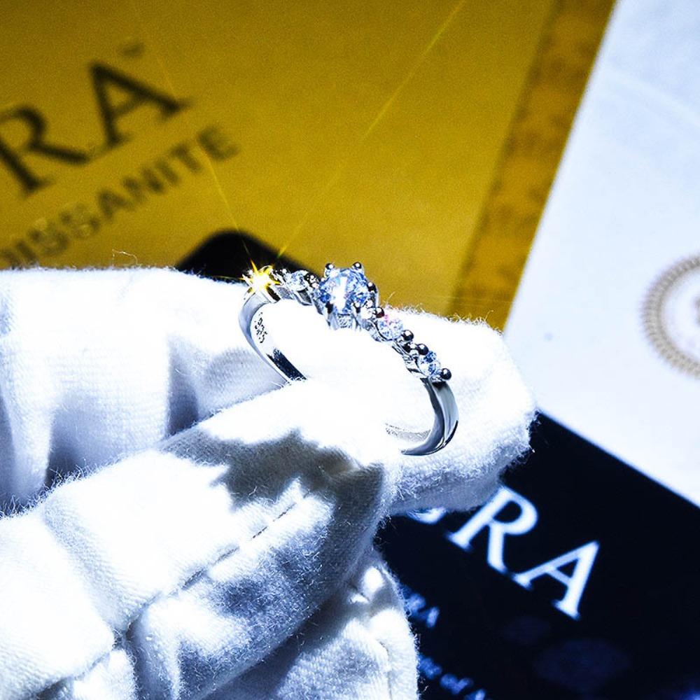 Women Moissanite Rings Japanese agete Inspired 7 Tiny Diamond Ring no. 7
