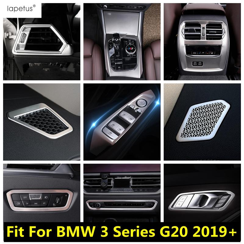 Gear Shift Panel / Head Light Lamp / Dashboard AC Air Vent / Window Lift Cover Trim Accessories For BMW 3 Series G20  - 2024