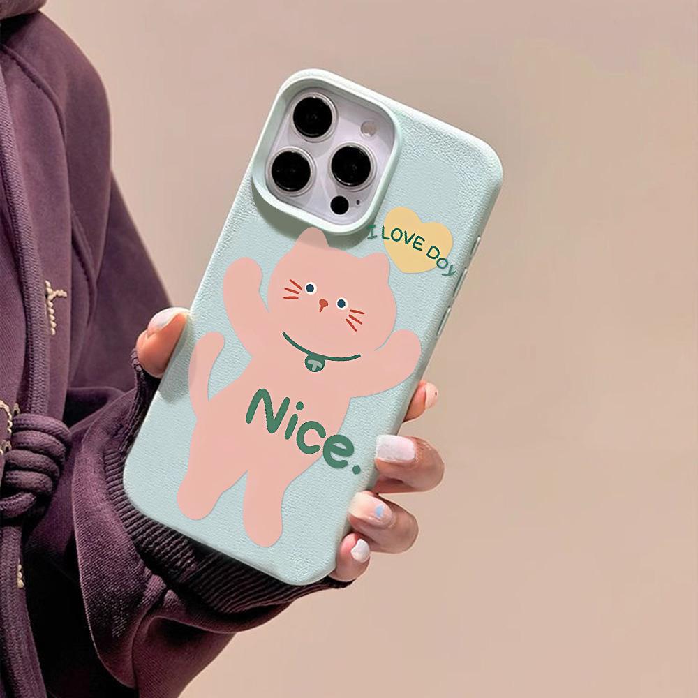 Pouzdro na telefon pro iPhone 11 13 XR XS Max pouzdro pro iPhone 12 14 15 16 Pro Max 12 Pro 15 Plus kožené malované vodotěsné odolné proti pádu a opotřebení kreslený film