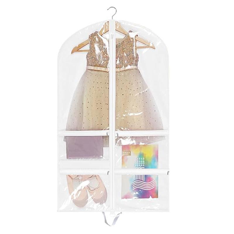 

Clear Garment Bags For Dance Costumes 40 Inch Dance Garment Bags For Dancers Hanging Clothes For Closet Storage білий