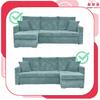 Bonito Corner Sofa Bed Family Meble Corduroy Green