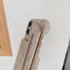 For iPhone 15 Pro Max Case Zipper Card Holder Mirror Snake Texture PU+PC Back Cover with Lanyard