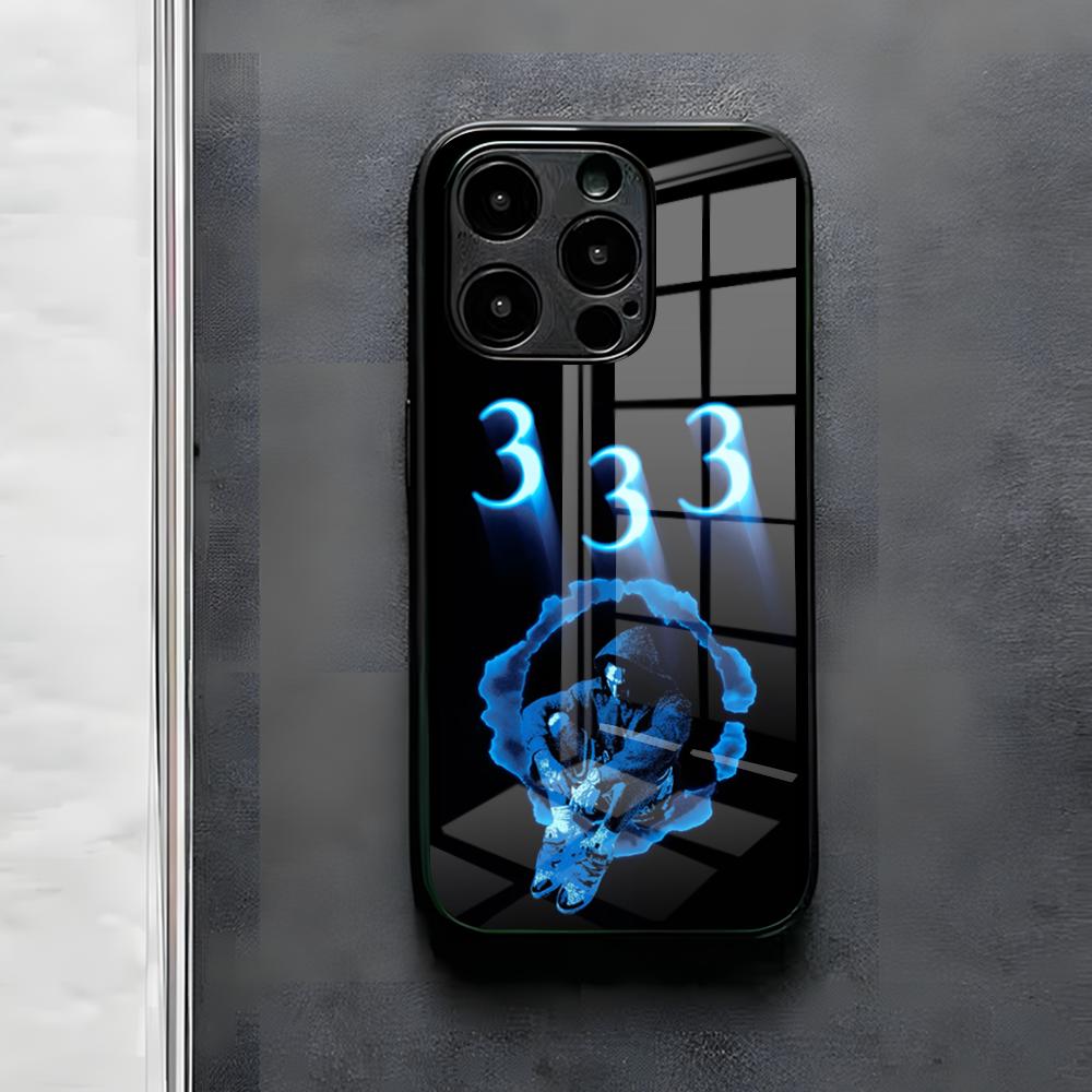 Rapper Matue 333 Phone Case For IPhone 17 Air 16 E Pro Max 15 14 13 Mini 12 Pro 11 Max Plus Black Glass Cover