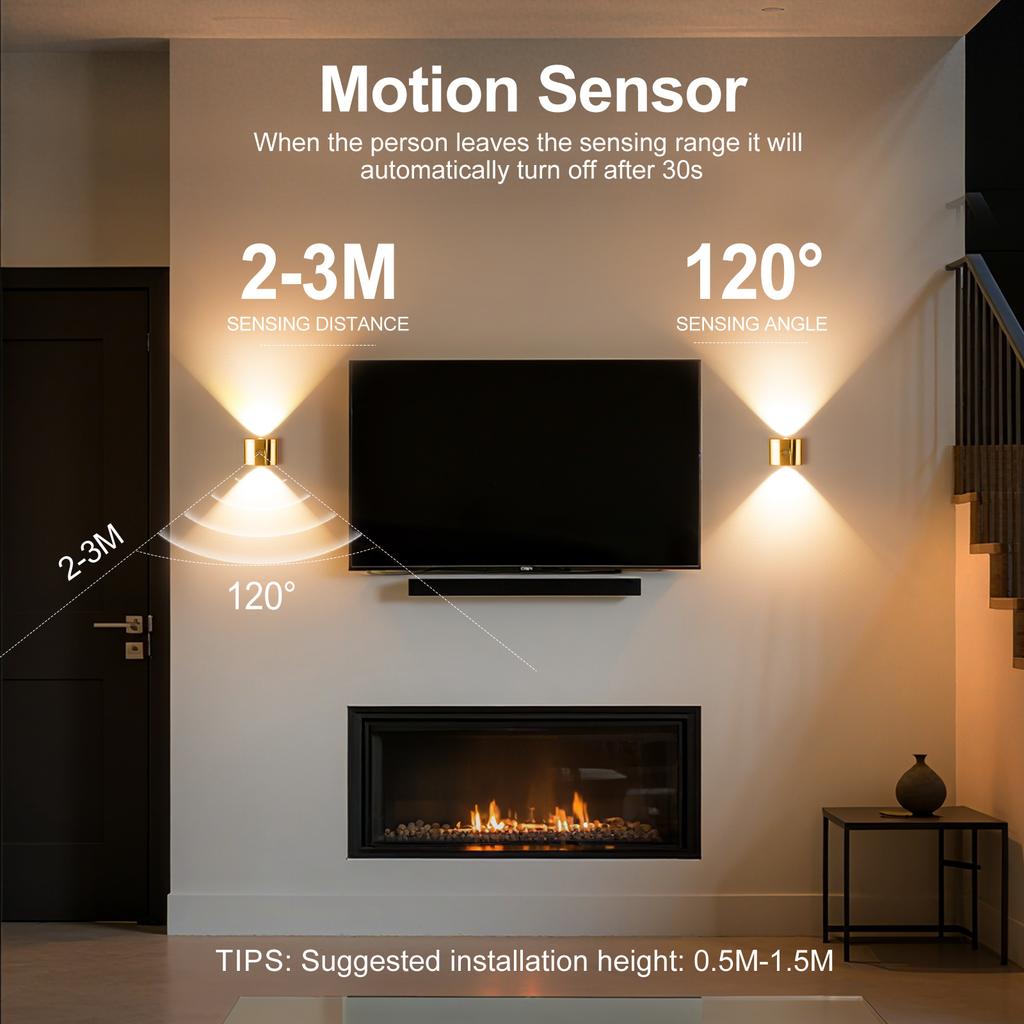 2pcs Portable LED Wall Light, Magnetic Installation, Small Night Light with Motion Sensor, Automatic On/Off, Battery Powered (1200Mah)