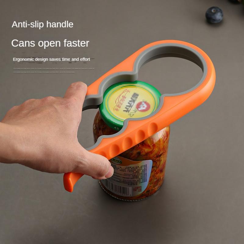1Pc Four-in-One Bottle Opener Kitchen Multi-Function Can Openers Bottle Opener Non-Slip Labor-Saving Twist Bottle Lid Opener