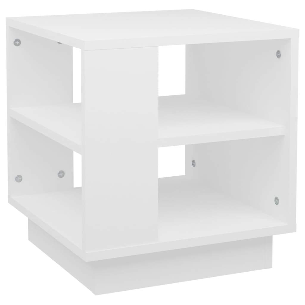  Coffee Table, White, 40x40x43 Cm, Wood-based Material