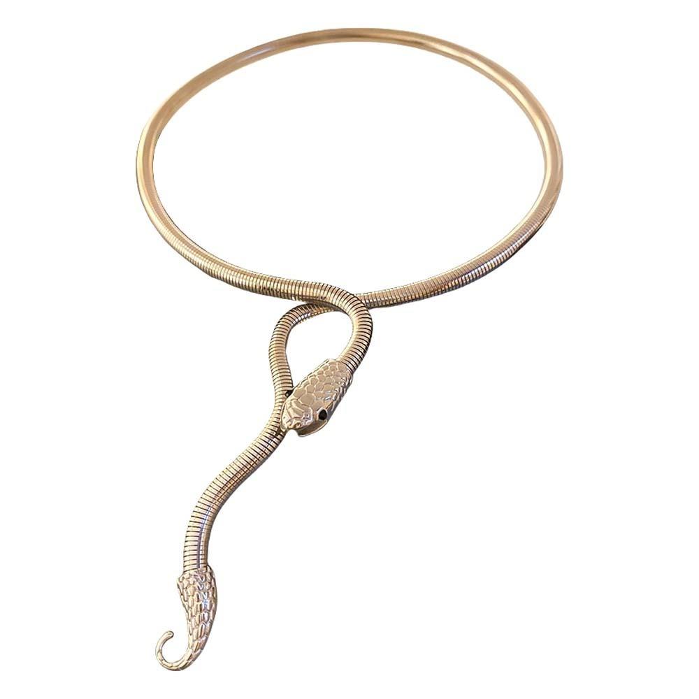 Metal Iron Zinc Zinc Alloy Women Snake Necklace Cool Street Necklace Clavicle Chain  Party Dress