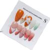Handmade Cat Eye Coffin Almond French Coffin False Nails Pink 3D Flower Press Nail Sticker Design Acrylic Artificial Fingernails