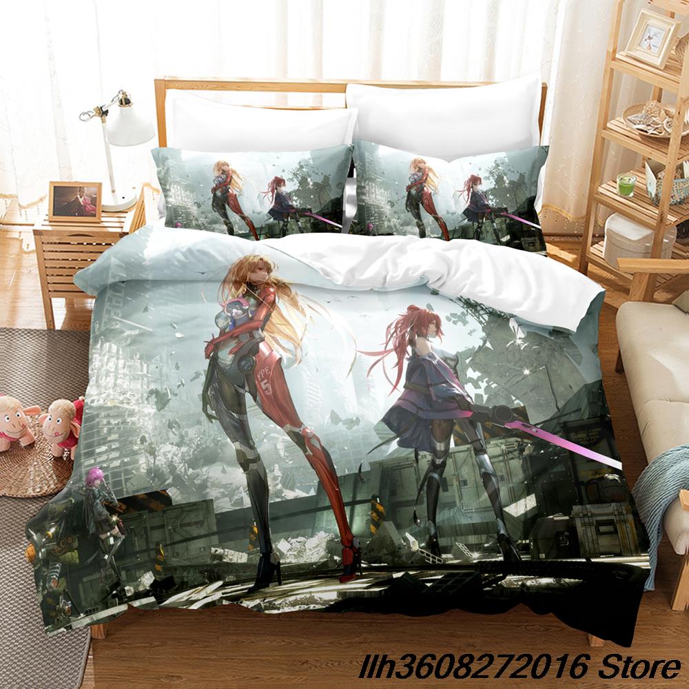 Comforter Tower Of Fantasy Bedding Set Single Twin Full Queen King Size Bed Set Adult Kid Bedroom Three-Piece Suits Anime Bed Sheet S