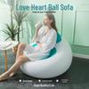 Heart-Shaped Inflatable Sofa - Flocked Camping & Leisure Chair