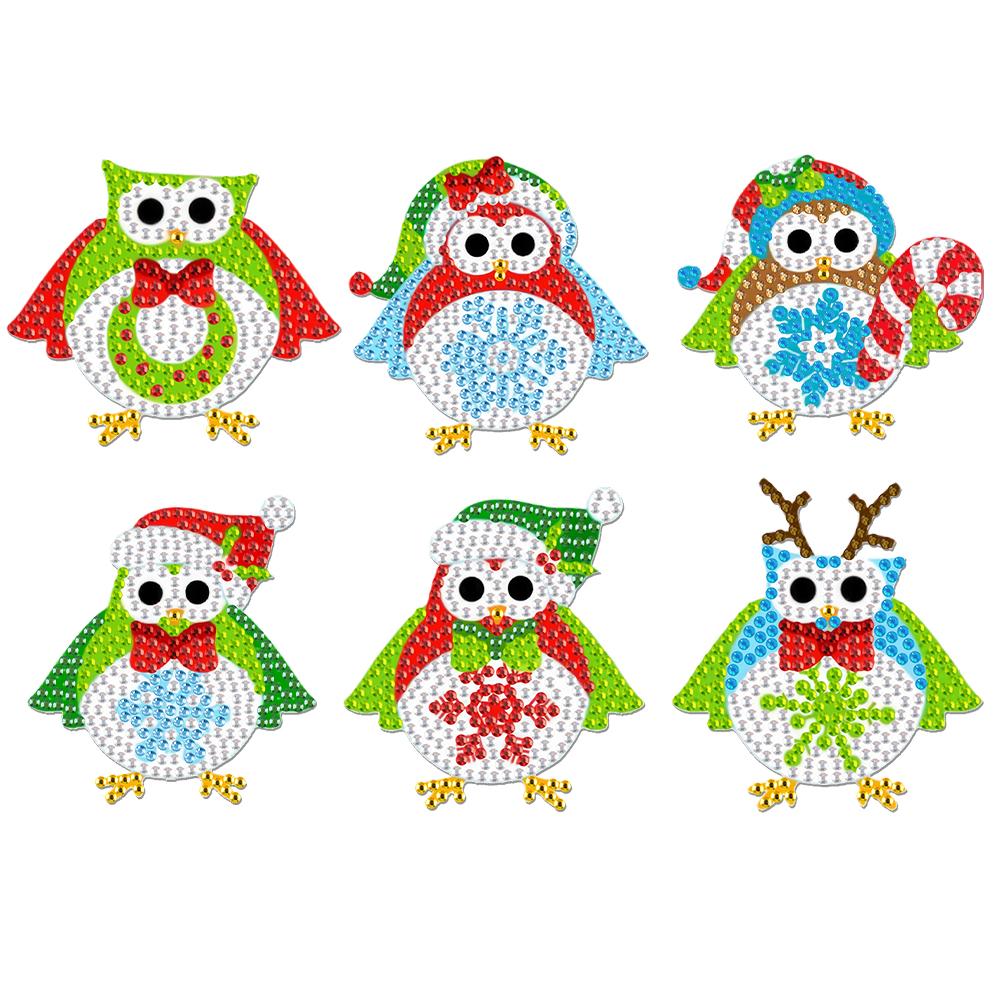 6/8Pcs Diamond Painting Magnets Refrigerator Butterfly Dog for Fridge Whiteboards Car Mailbox Decor for Adults Kids Beginners