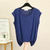 Women's Summer Loose Modal Sleeveless Round Neck Top - Solid Color, Large Size, Thin Home Vest