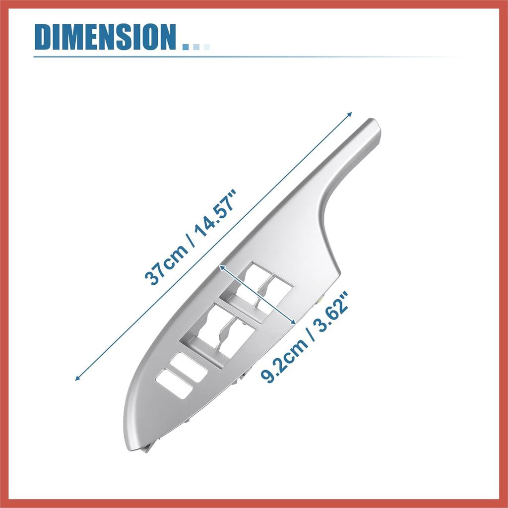 ACROPIX Front Left Driver Side Master Power Window Switch Bezel Interior Door Armrest Panel Trim Cover No.7423202C00B0 for Toyota Corolla 2009-2013