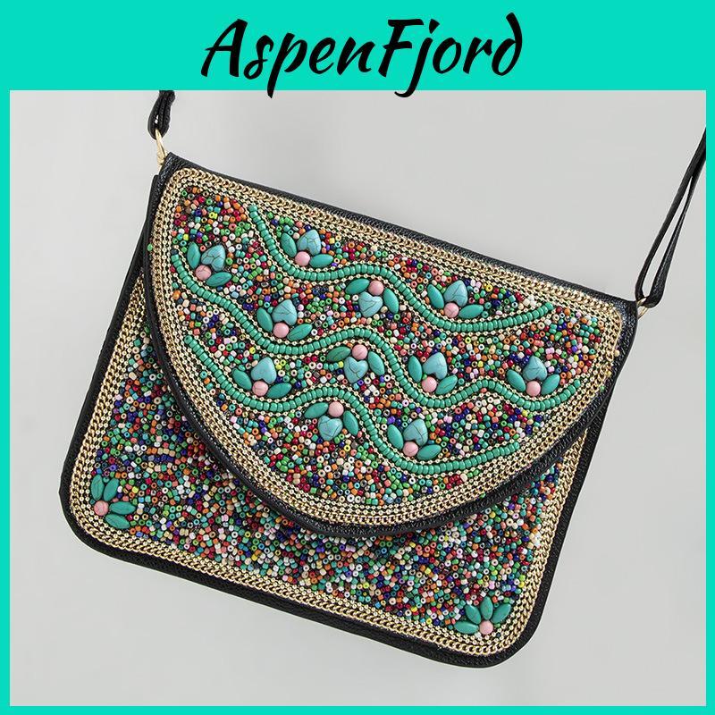 Bohemian Style Crossbody Bag With Shell Decoration For Daily Casual Wear