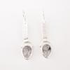 Black Rutile Gemstone 925 Sterling Silver Jewelry Handmade Girls Earrings 2.3" EE-166-25
