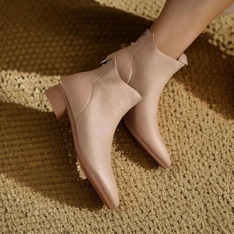 Fashion Woman Short Shoes Zip Elegant With Low Heels Booties Office Plain Sale Fashion 2025 Y2k Comfortable Hot Ankle Boots for Women