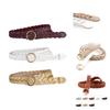 Chic Casual Twisted Style Women's Waist Belt Featuring Elegant Round Alloy Buckle In Various Colors