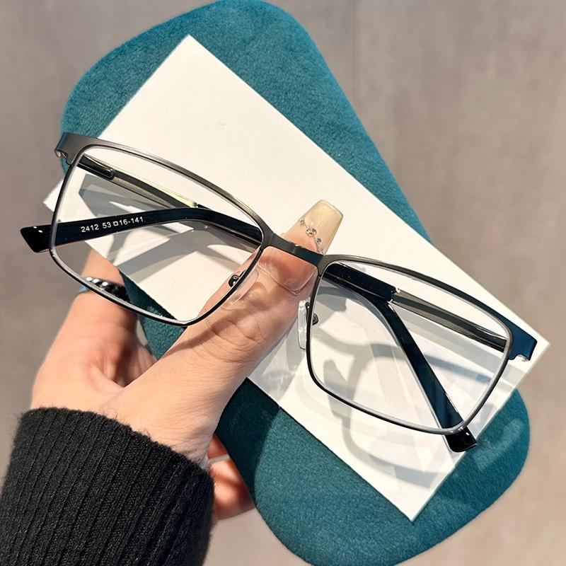 

Мужские новые деловые очки для пресбиопии с квадратной оправой, нейтральные модные очки для пресбиопии высокого качества с защитой от синего света +4