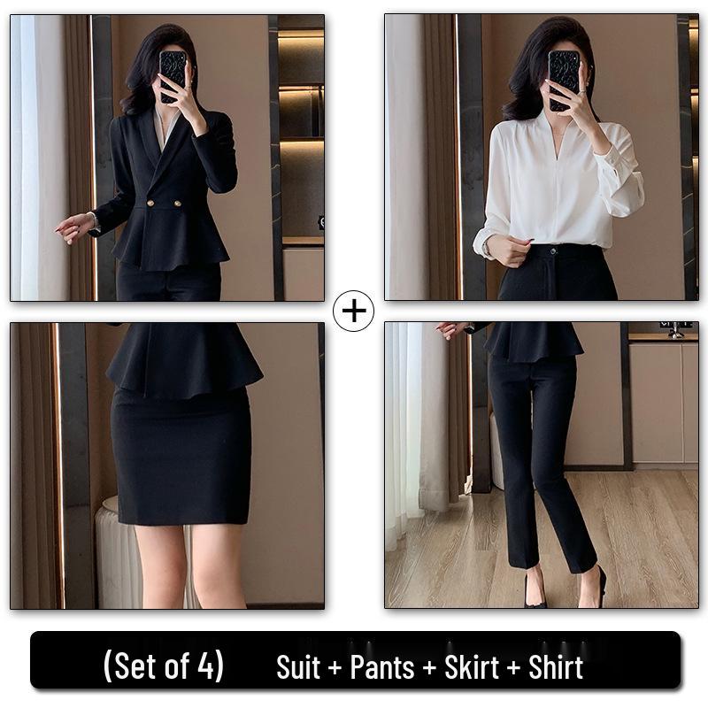Women's High-End Professional Spring/Summer Suit for Office, Hotel, and Beauty Salon