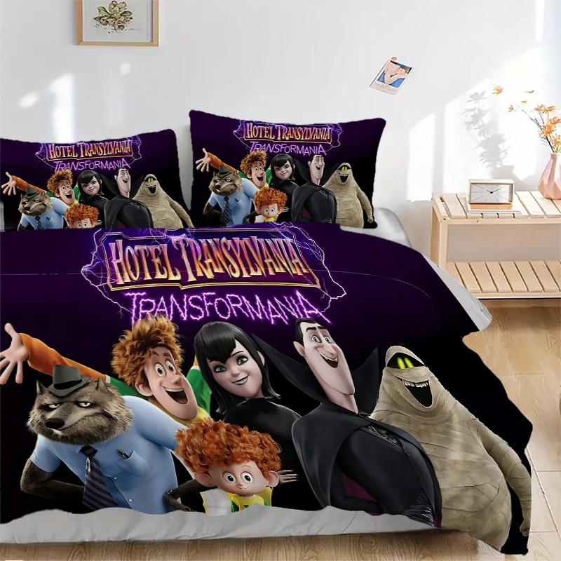Hotel Transylvania Transformania Adventure Print 3Pcs Bedding Setduvet Cover With 2 Bedropillowcase Home Birthday Gift