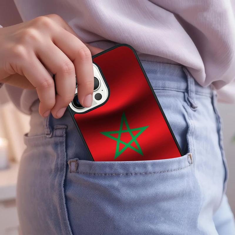 Maroc Morocco Flag Coat Of Arms Phone Case For iPhone 17 Air 15 16e 14 13 Pro Max Coque 12 11 Pro Max PLUS Cover