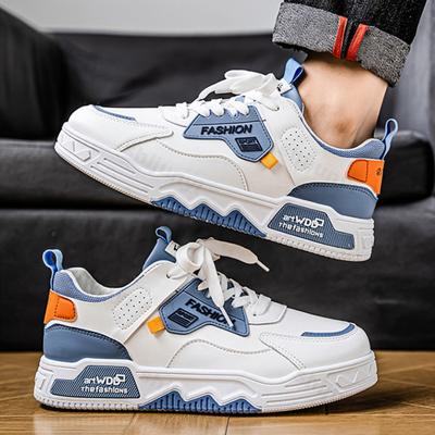 Modne Męskie Buty Codzienne Jesień Nowe Oddychające Wygodne Antypoślizgowe Zwiększające Wysokość Sneakersy Modne Wiązane na Krzyż Zewnętrzne Płaskie na Platformie