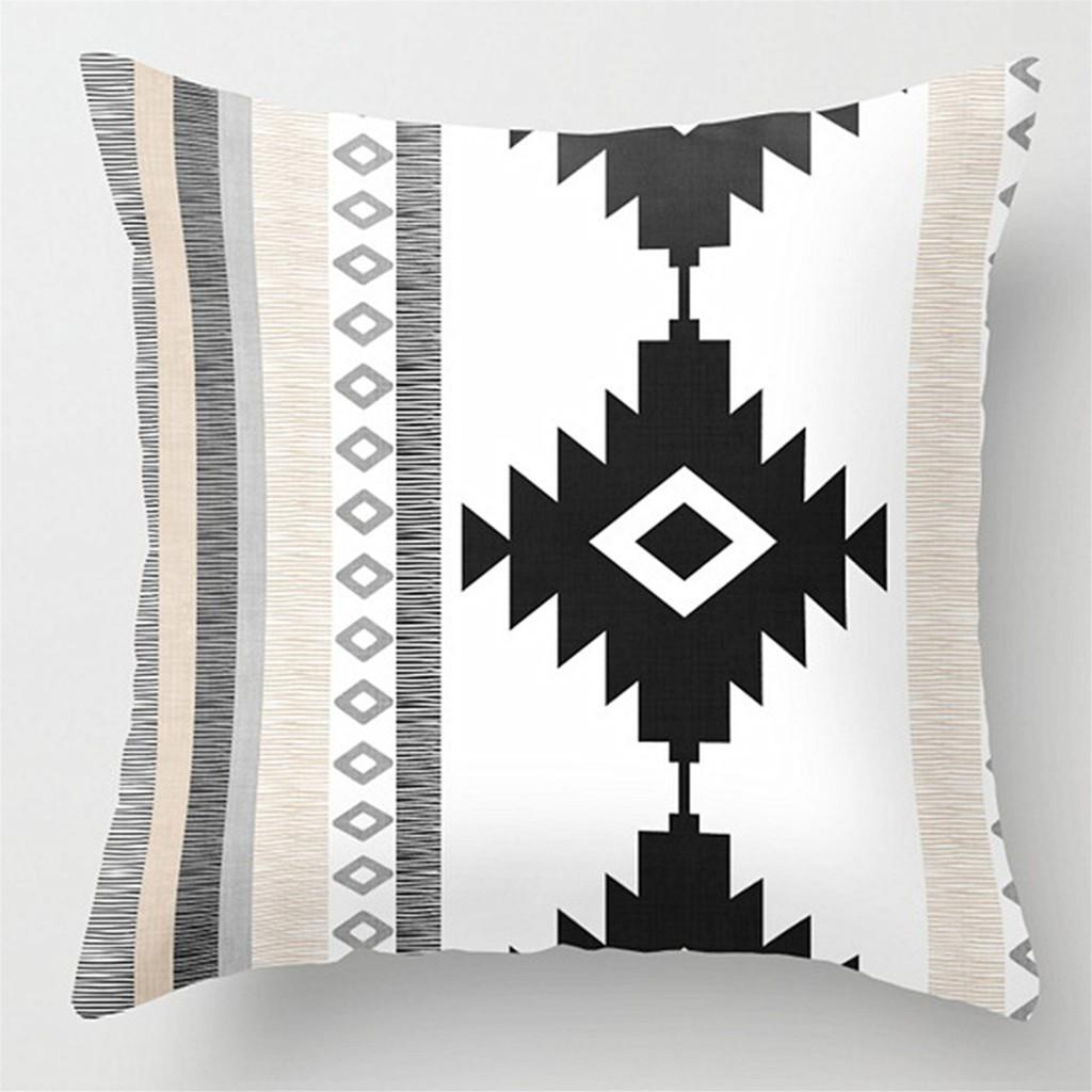 

Винтажная коричневая наволочка с геометрическим рисунком для домашнего декора, чехол для диванной подушки 45x45cm