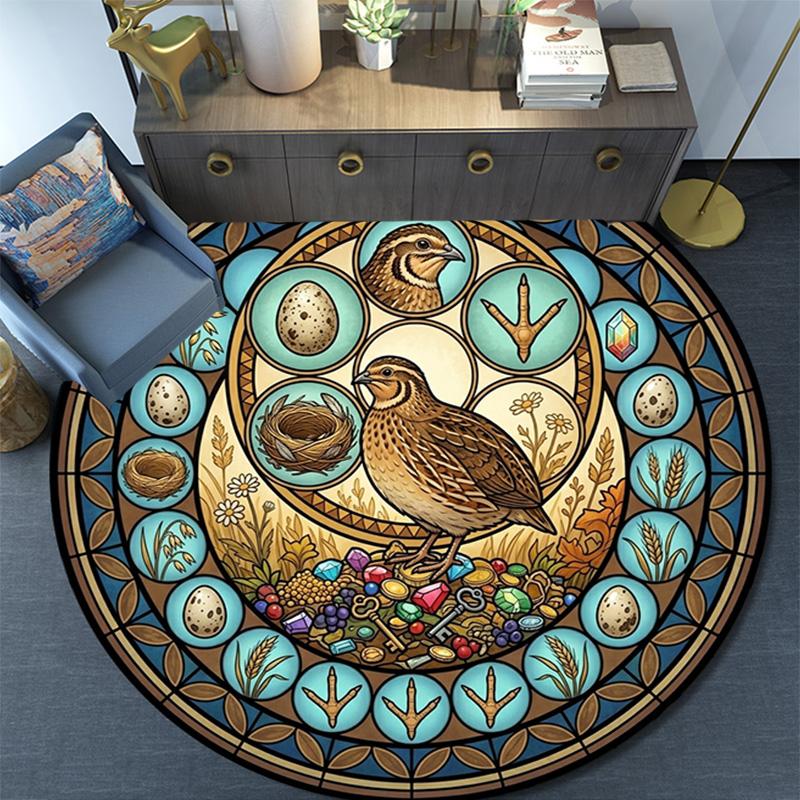 Bird Life Cycle Round Area Rug Under Office Chairs Bedroom Living Room Home Decor