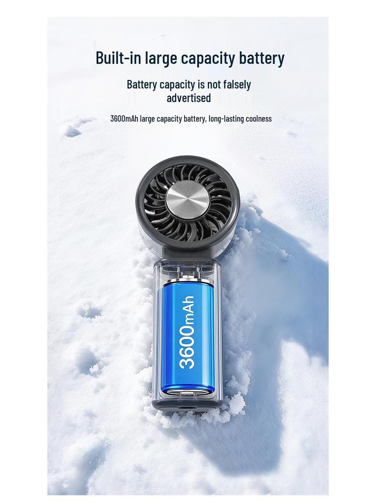 2026 Portable High-Speed Neck-Hanging Cooling Fan with Folding Handheld Design