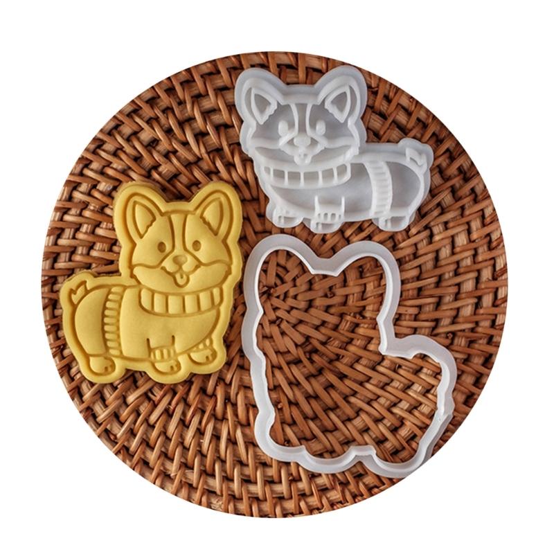 

Christmas Dog Holiday Cake Mold Fondant Cake Food Grade Plastic Mould Baking Tools Sugar Mold Chocolate Fondant Mold