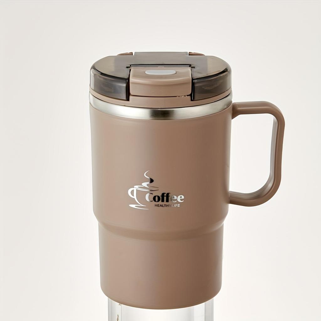 Thermal Coffee Mug Tumbler With Spoon&Strainer 450/500ml 304 Stainless Steel Double Wall Drinking Cup Insulated Milk Cofffee Cup