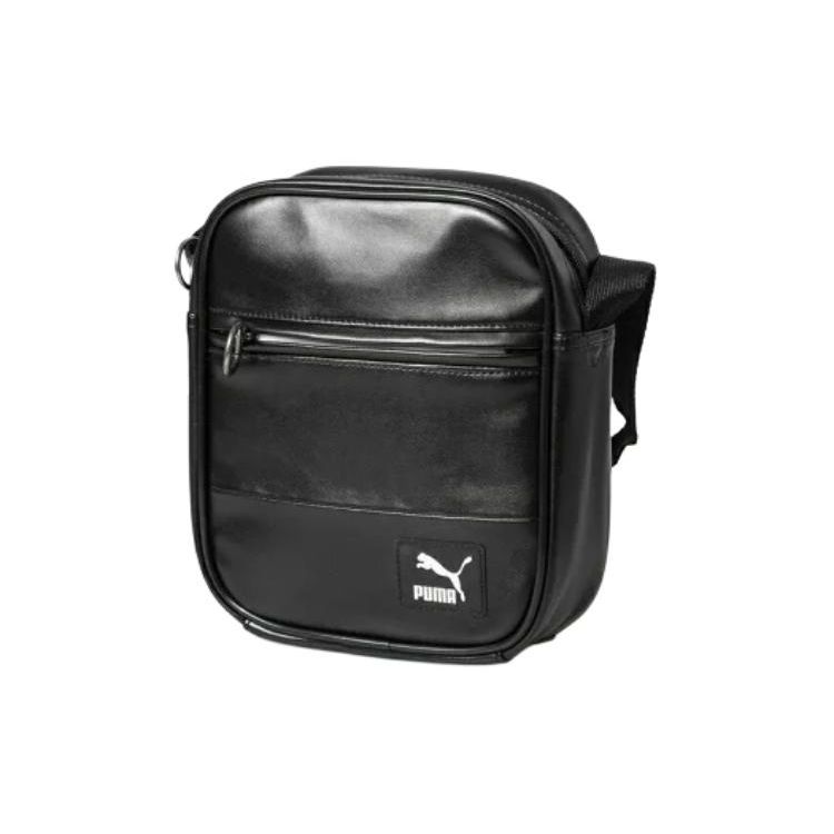 Puma Borsa a tracolla in pelle con chiusura a zip Unisex Nera 075016-01