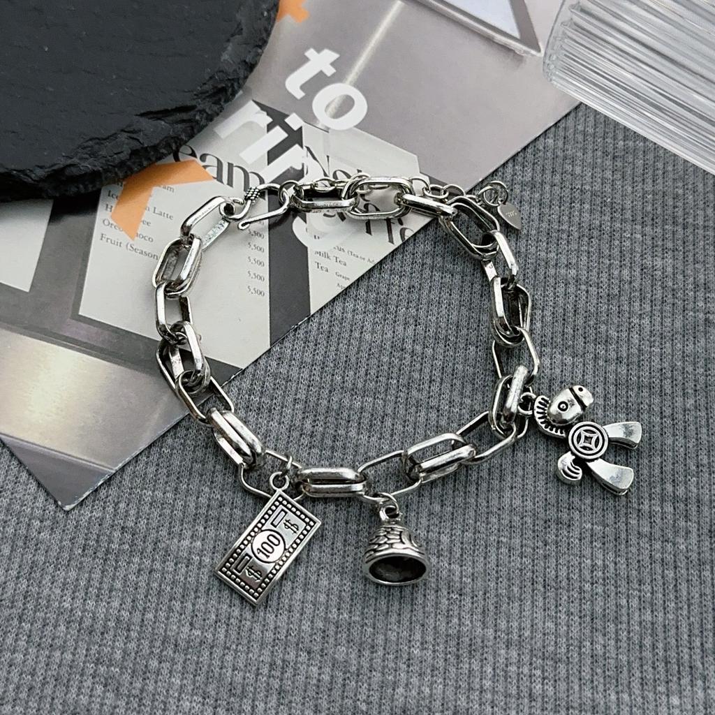 Retro versatile immediately rich bracelet old high-end niche design pony unisex light luxury bracelet jewelry