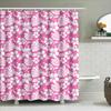Charming Pink Roses Shower Curtain Home Decor for Bathroom 3D Printed Waterproof Fabric Customize Size Available
