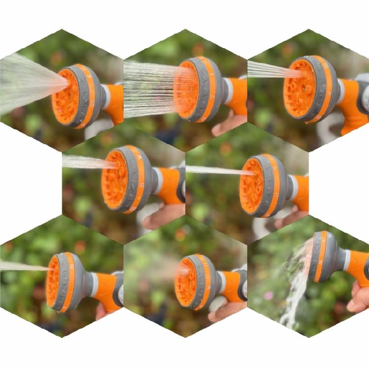 Hose Water Sprayer Adjustable Car Washer 8 Sprayer Pattern Sprayer Portable High Pressure Sprinkler Nozzle Garden Water