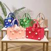 Large Capacity Felt Tote Bag for Kids - Cartoon Doll Design, Ideal for Baby Gifts