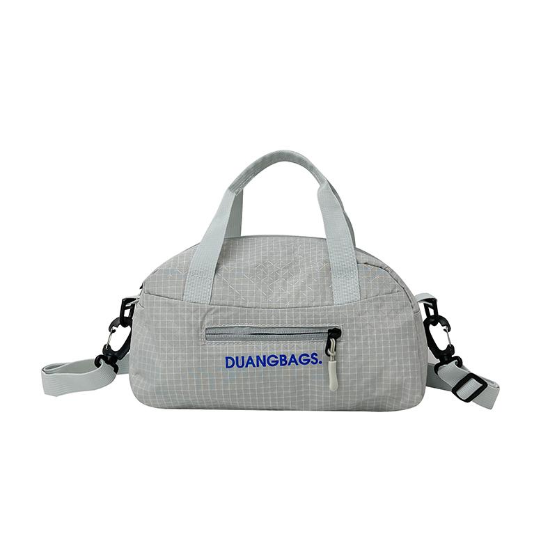 Plaid Student Shoulder Bag Travel Lightweight Large Capacity Crossbody Bag