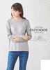 748 Merino Wool Crew Neck Round Neck Made in Japan Cut and Sew Long Sleeve Inner Base Layer Underwear Mountaineering Plain [SPAN] T-Shirt Women's (M,