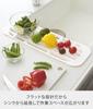 Yamazaki Jitsugyo Extendable Dish Drying Rack, White, Approx. W44-61 x D17.5 x H1.6cm, Tower Extendable Dish Drying Rack, Dish Drainer, 2873