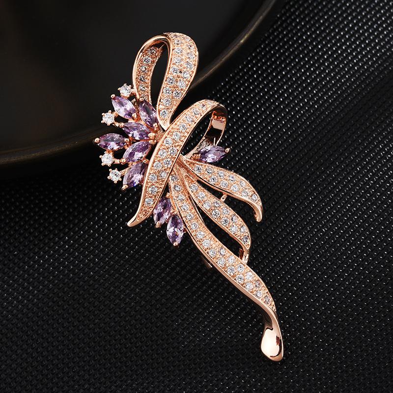 Light Luxury Atmospheric Zircon Brooch, Brooch, Large Pin, Buckle Brooch, Versatile Coat, Suit And Accessories