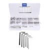 340Pcs Set Screw 304 Stainless Steel End Hex Adapter Machine 6 Wrench Hardware Parts