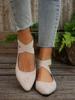 Fashion Large Size Women Shoes 2025 Spring Pointed Toe Cross Cross Tied Casual Shoes Vintage Comfortable Soft Sole Slip on Flats