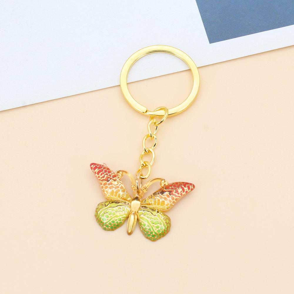 Colorful Butterfly Pendant Keychain and Earphone Bag Ornament for Girls