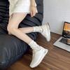 Little White Shoes Women's Shoes New Autumn Fashion Versatile Thick-soled Lace-up Explosion Increase Height and Thinness Sports Casual Shoes